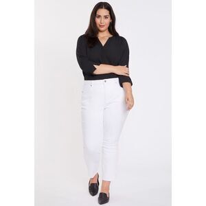 NYDJ Slim Bootcut Cool Embrace‎ Ankle Stretch Jeans Optic White 16